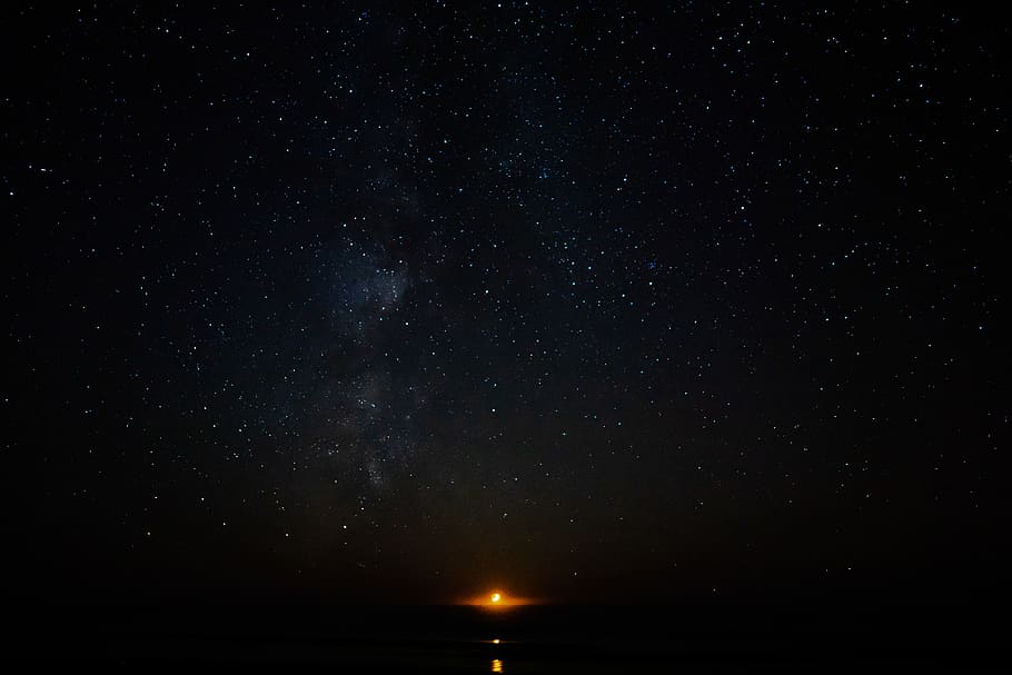 starry night, nature, outdoors, astronomy, space, universe, outer space HD wallpaper