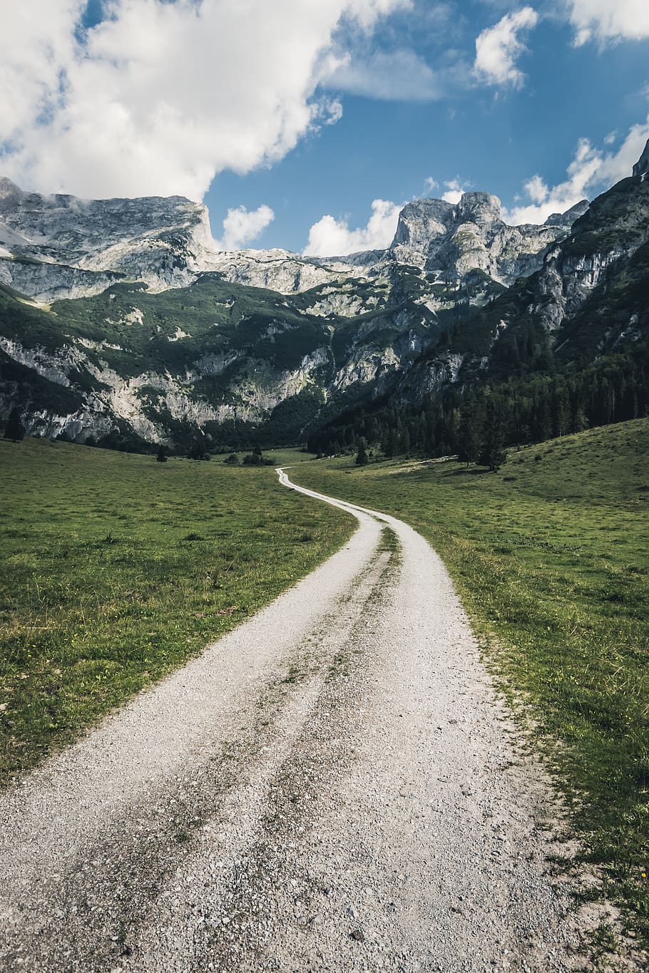 empty pathway near mountain, road, sky, the way forward, cloud - sky HD wallpaper