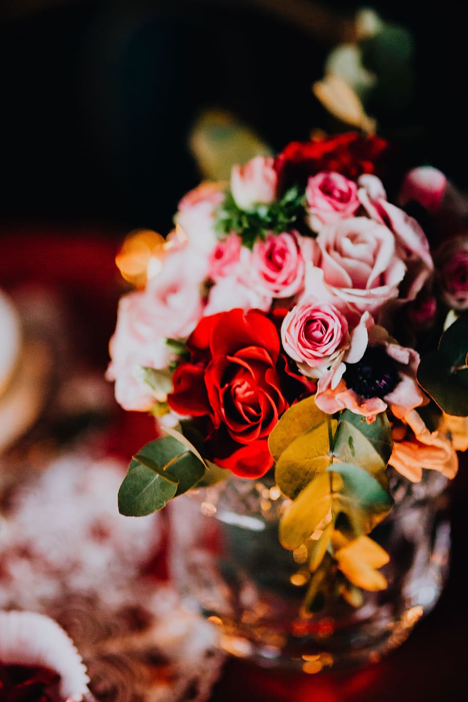 Romantic Valentine’s Day bouquets, flowers, roses, love, romance, HD wallpaper