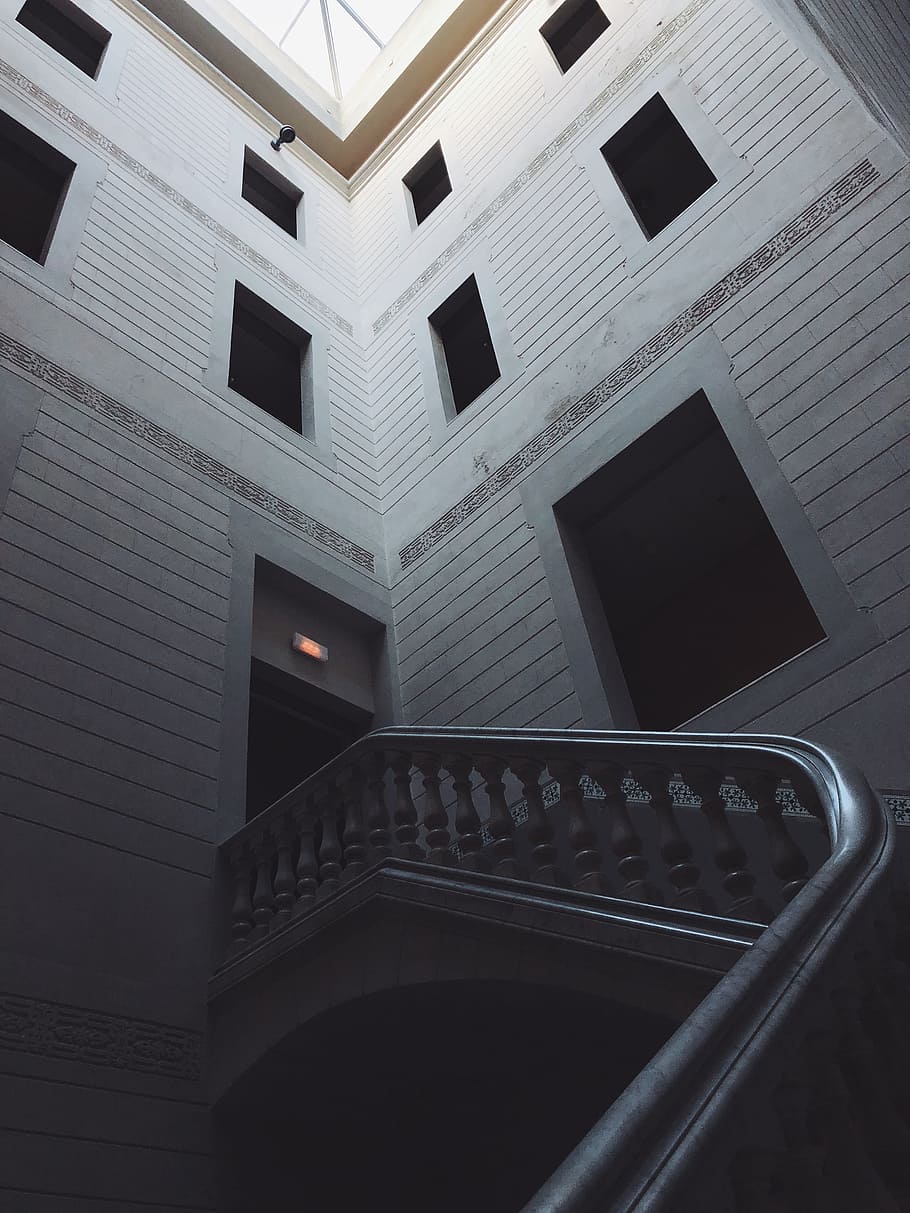 gray house on focus photography, nice building, exterior, brick HD wallpaper