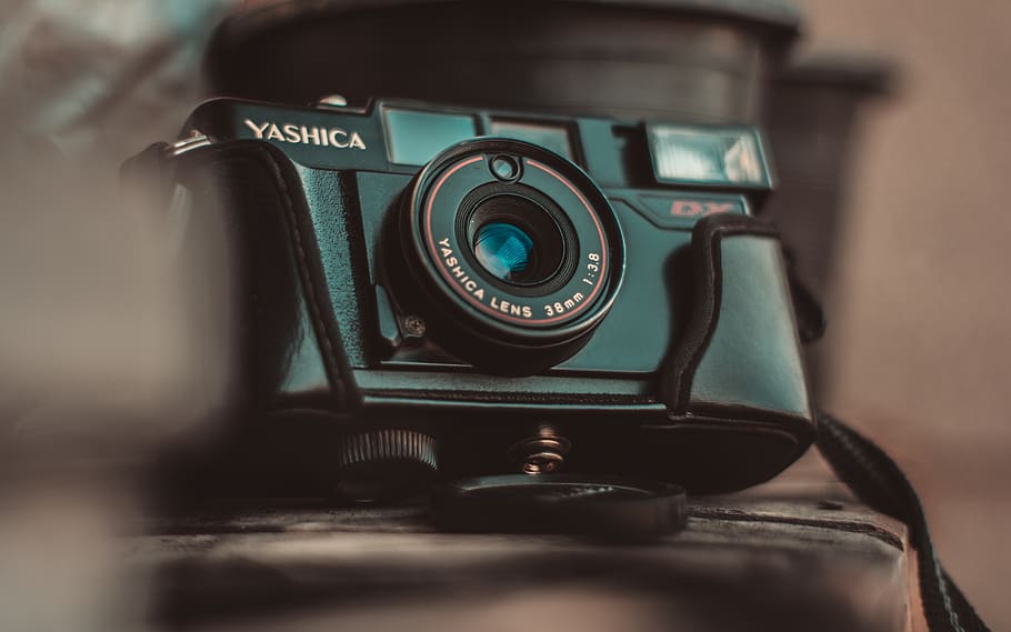 Yashica Camera, Analogue, classic, vintage, technology, retro styled, HD wallpaper