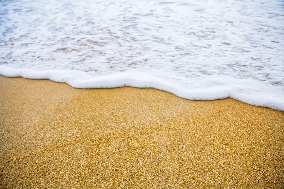 Sea Waves, beach, beautiful, coast, daylight, exotic, foam, holiday HD wallpaper