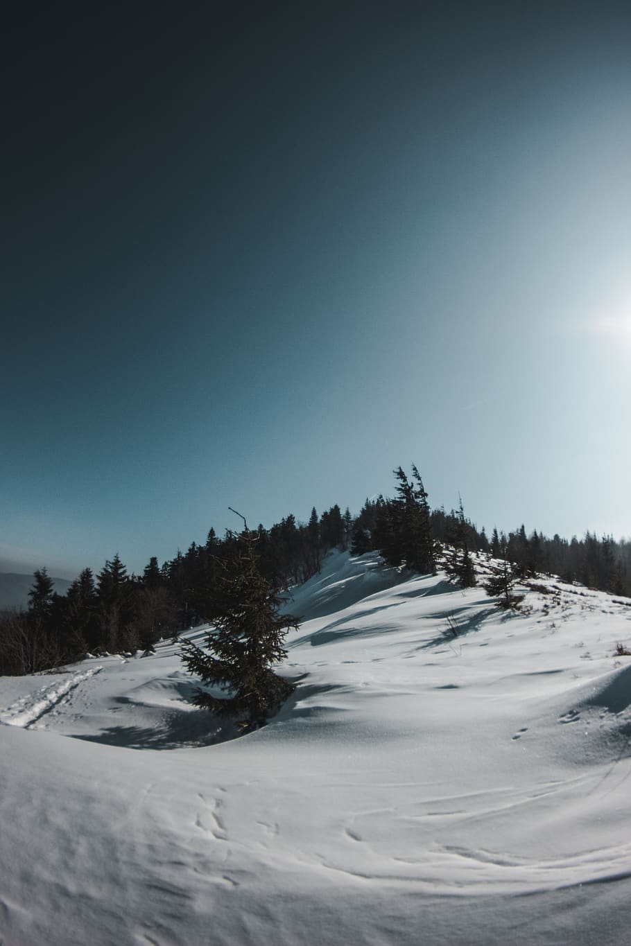 Snowy Mountain, cold, dawn, nature, season, weather, winter, cold temperature HD wallpaper