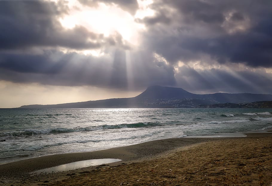 waters, sea, forward, nature, beach, backlighting, landscape HD wallpaper