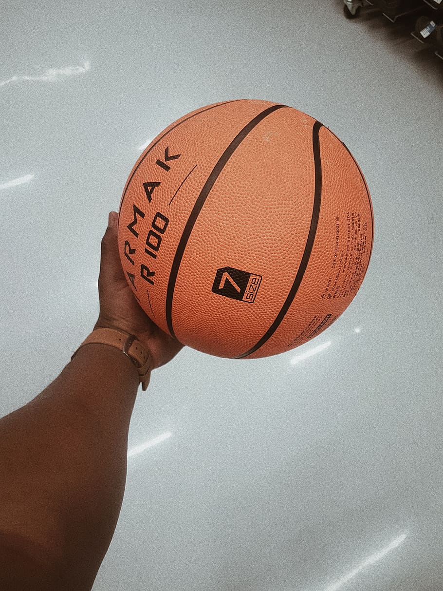 Person Holding Armak R100 Basketball Ball, action, adult, athlete, HD wallpaper