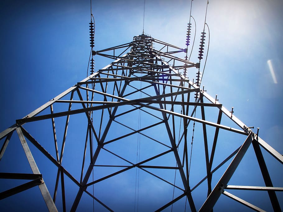 Low Angle Photography of Gray Metal Post during Daytime, electricity HD wallpaper