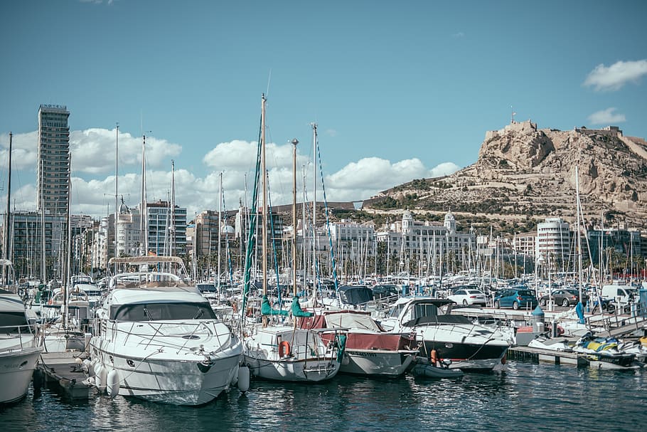 yachts docked on harbor, nautical vessel, transportation, water HD wallpaper