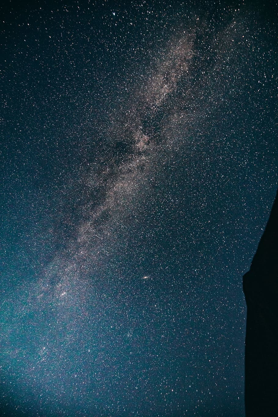 low angle photography of sky, night, star, silhouette, portrait