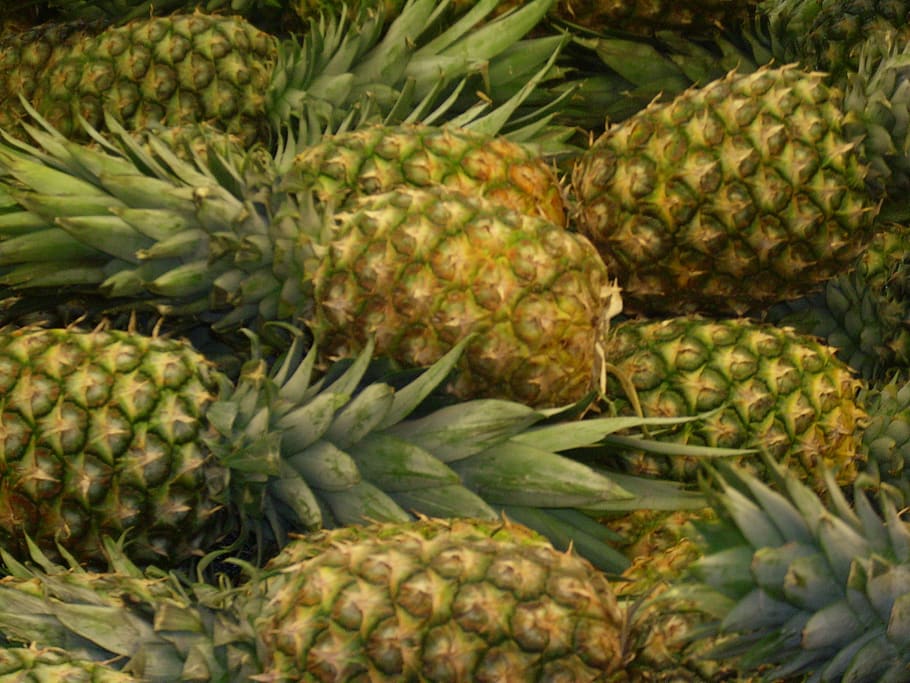 pineapples, farmers market, produce, stand, local, urban, food, HD wallpaper