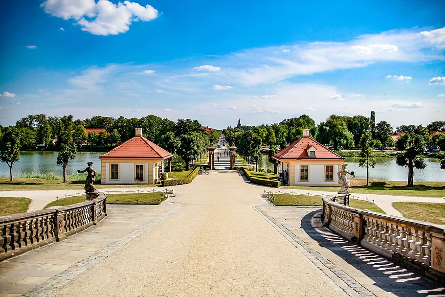 germany, travel, clouds, sky, castle, art, culture, landscape HD wallpaper