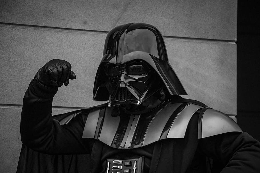 Darth Trooper statue, real people, one person, portrait, glasses HD wallpaper