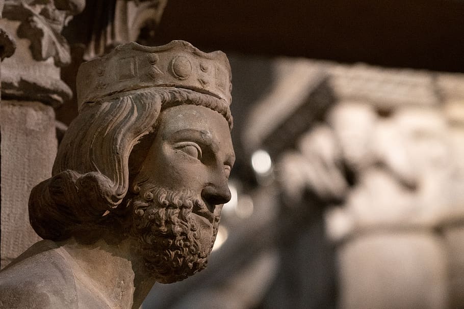 bearded man statue during night, art, sculpture, figurine, human HD wallpaper