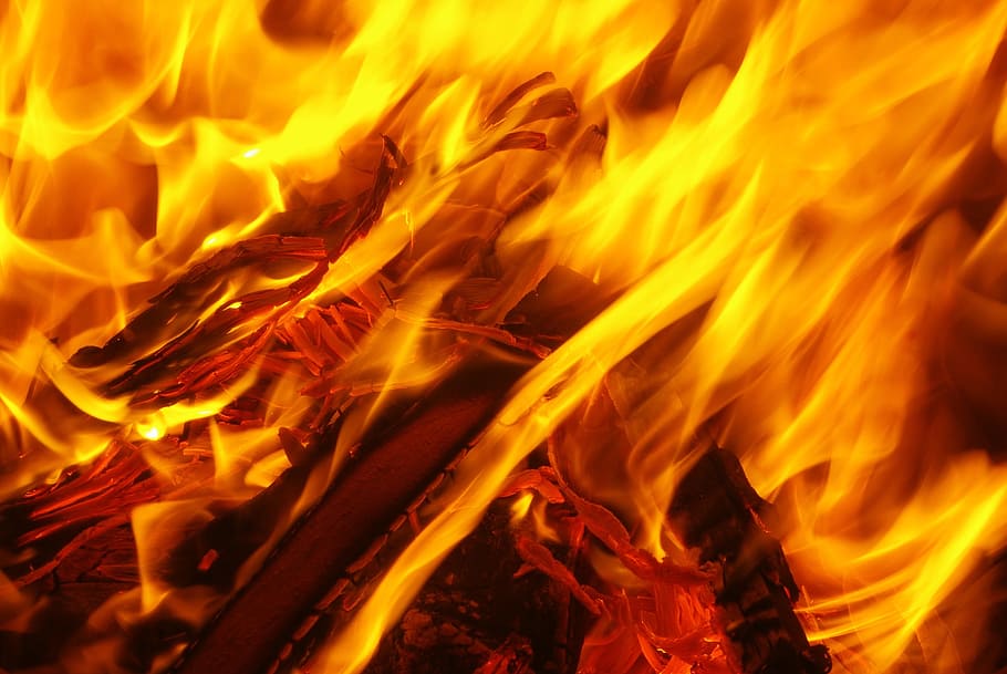 fire, burn, burning, hot, heat, yellow, heat - temperature HD wallpaper
