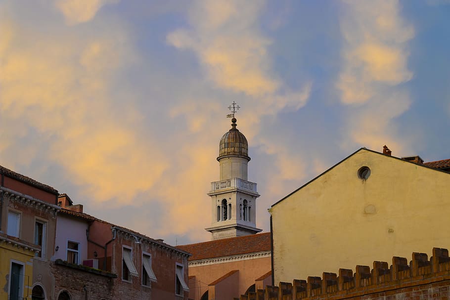 venice, church, sky, clouds, travel, Italy, buildings, city HD wallpaper