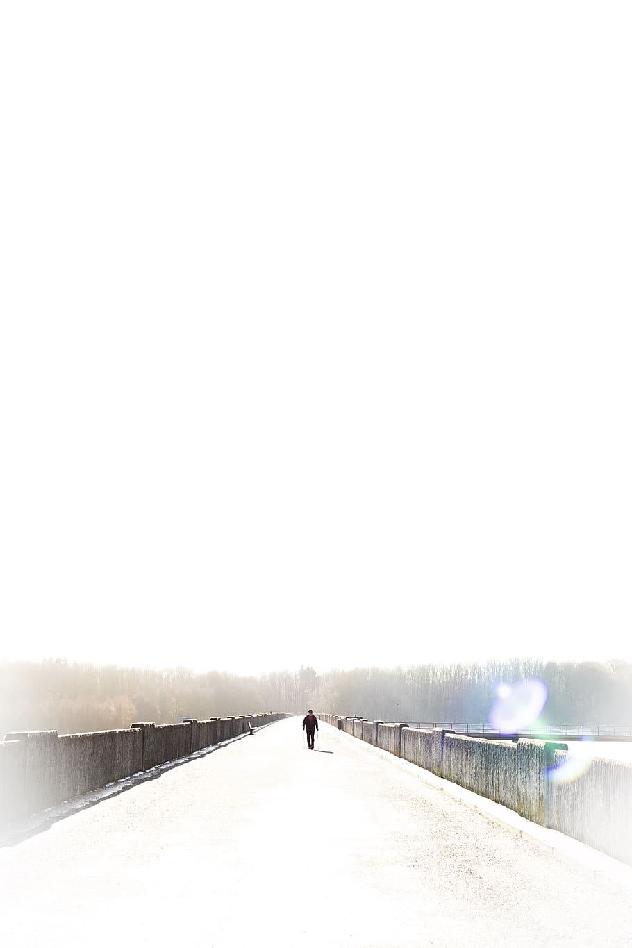 snow, winter, white, alone, reflexion, sky, canon, mood, copy space HD wallpaper