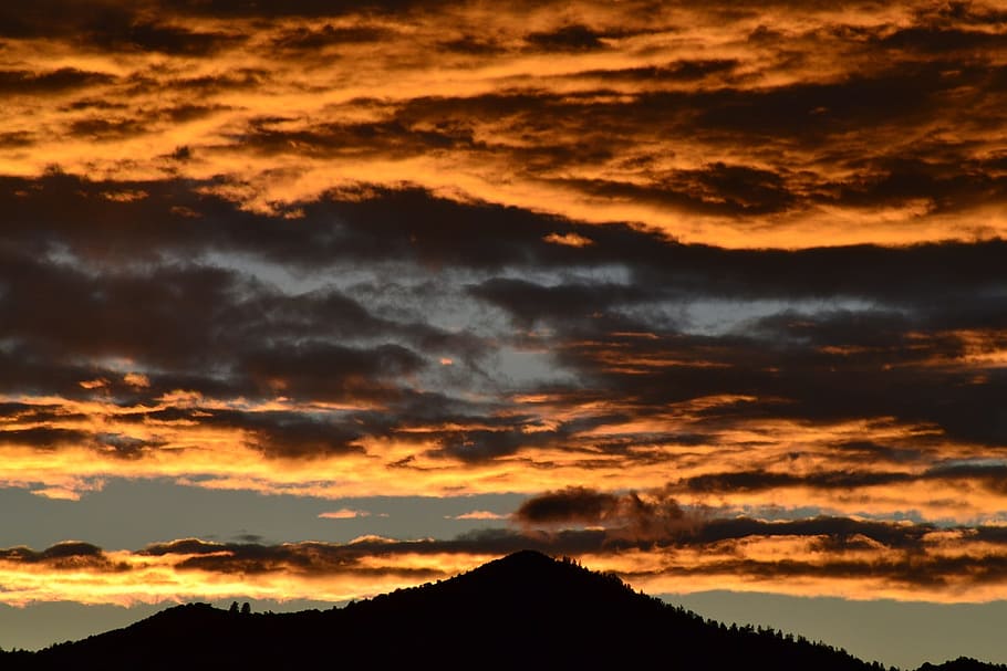 sunset, nature, dark, eve, evening, landscape, cloud - sky HD wallpaper