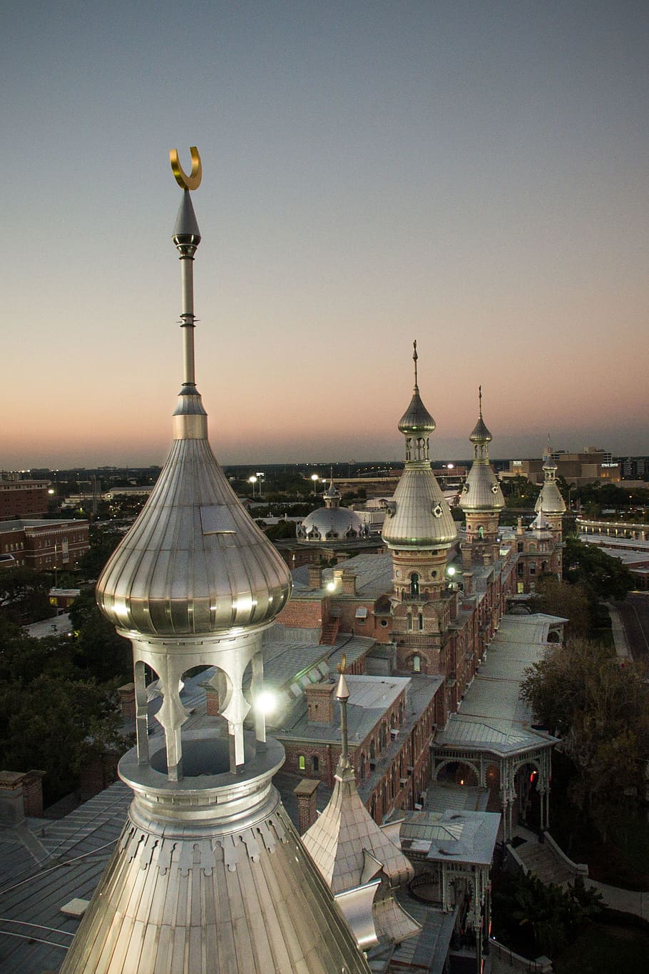 tampa, united states, university, dusk, minaret, architecture, HD wallpaper