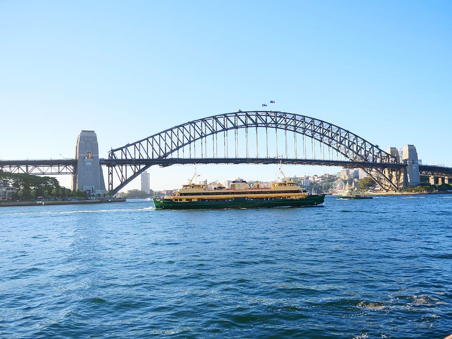 australia, sydney, architecture, built structure, bridge, connection HD wallpaper
