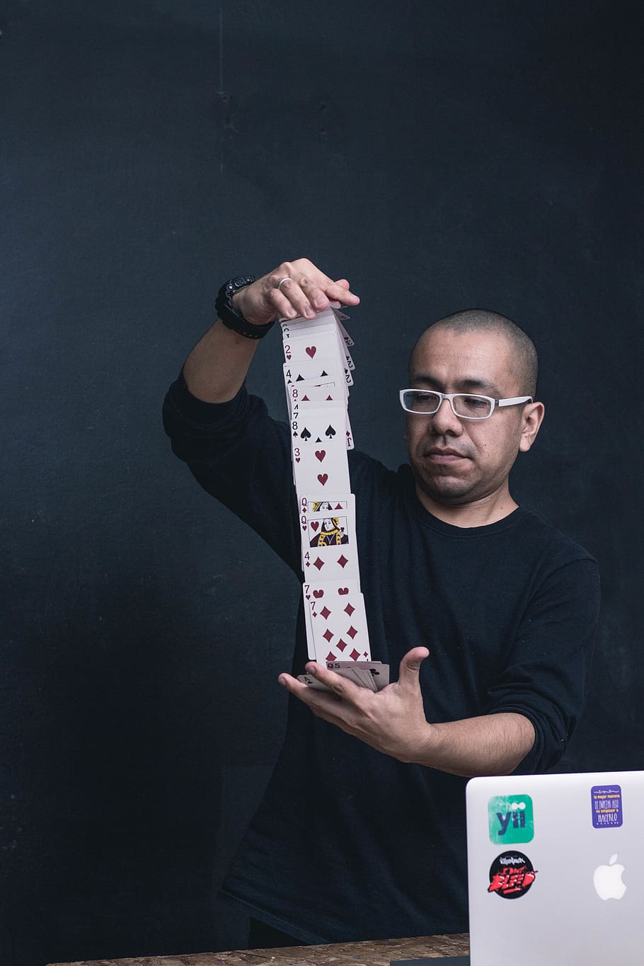man playing cards, human, person, finger, tie, accessories, accessory HD wallpaper