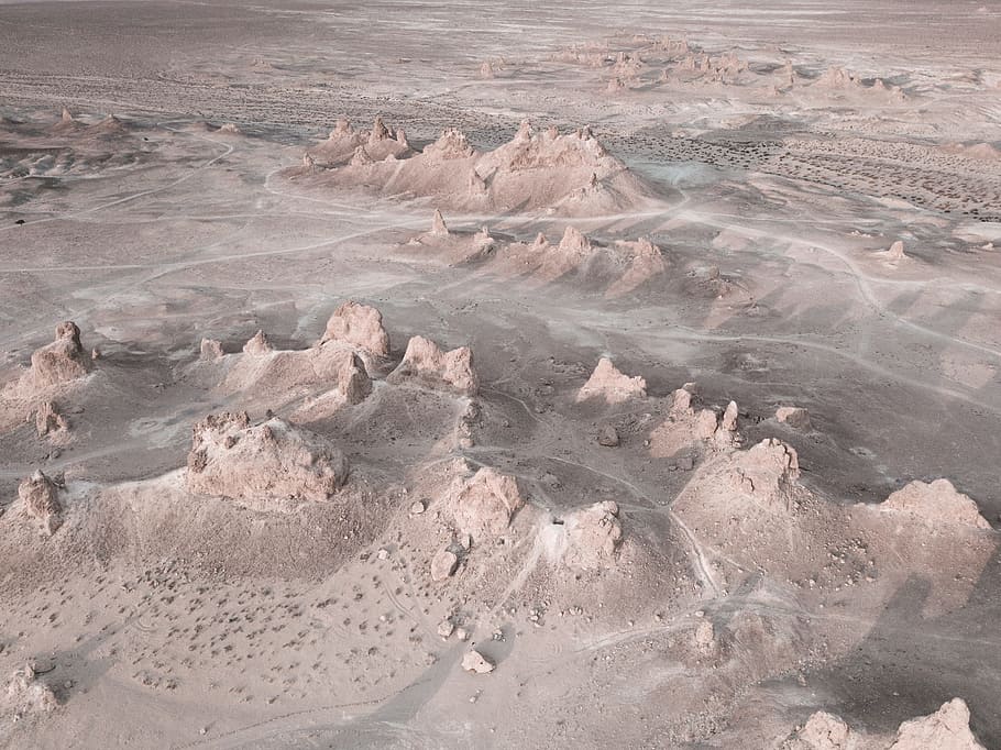 beige sand during daytime, nature, rugged, mars, moon, space HD wallpaper