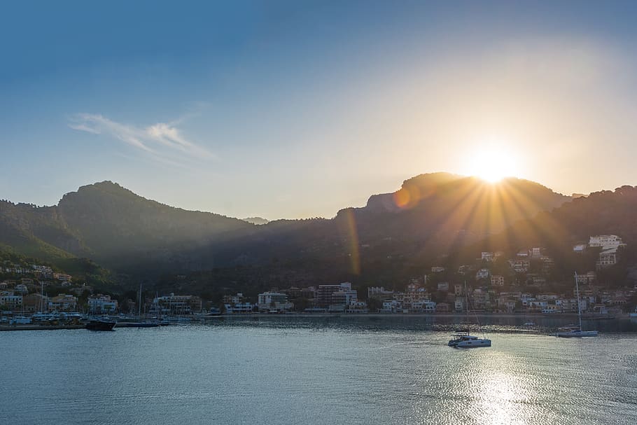 light, flare, sunlight, mallorca, nature, outdoors, port de sóller HD wallpaper