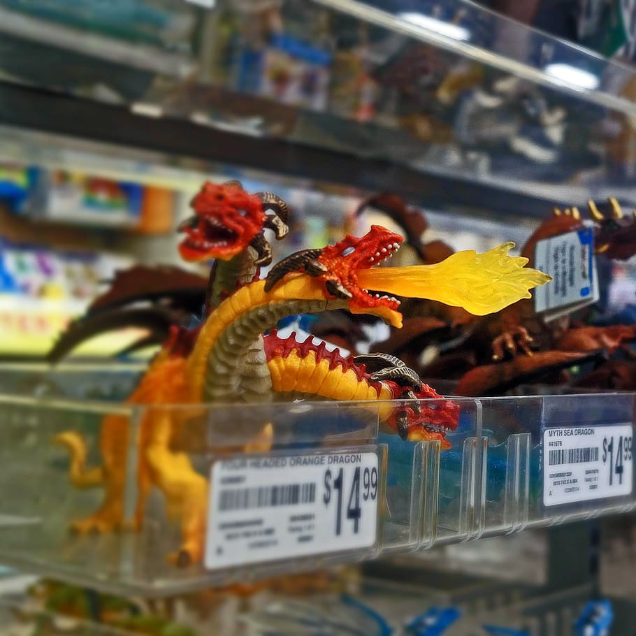 dragon, toy, representation, for sale, art and craft, animal representation HD wallpaper