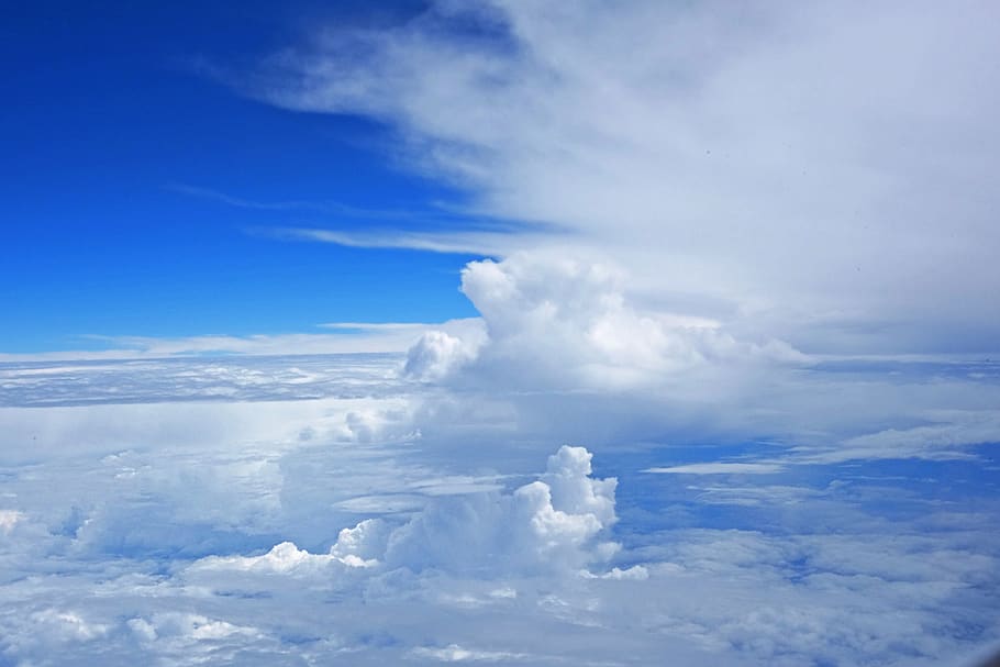 sky, cloud, on plane, cloud - sky, beauty in nature, scenics - nature HD wallpaper