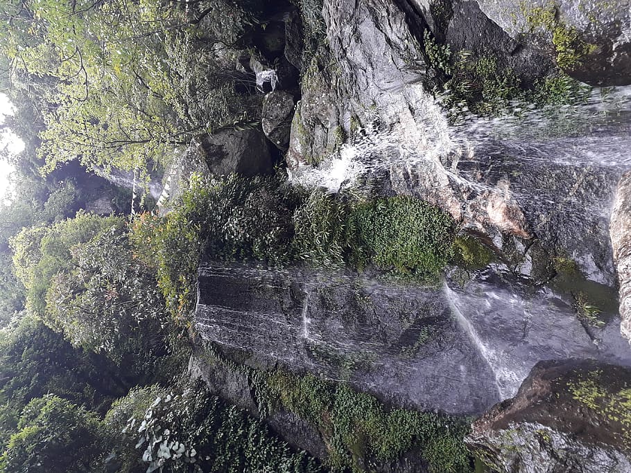nepal, sundarijal, water, beauty in nature, waterfall, motion HD wallpaper