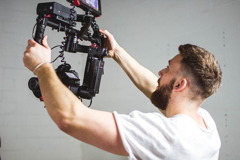 people, man, guy, camera, operator, video, filmmaking, cameraman HD wallpaper