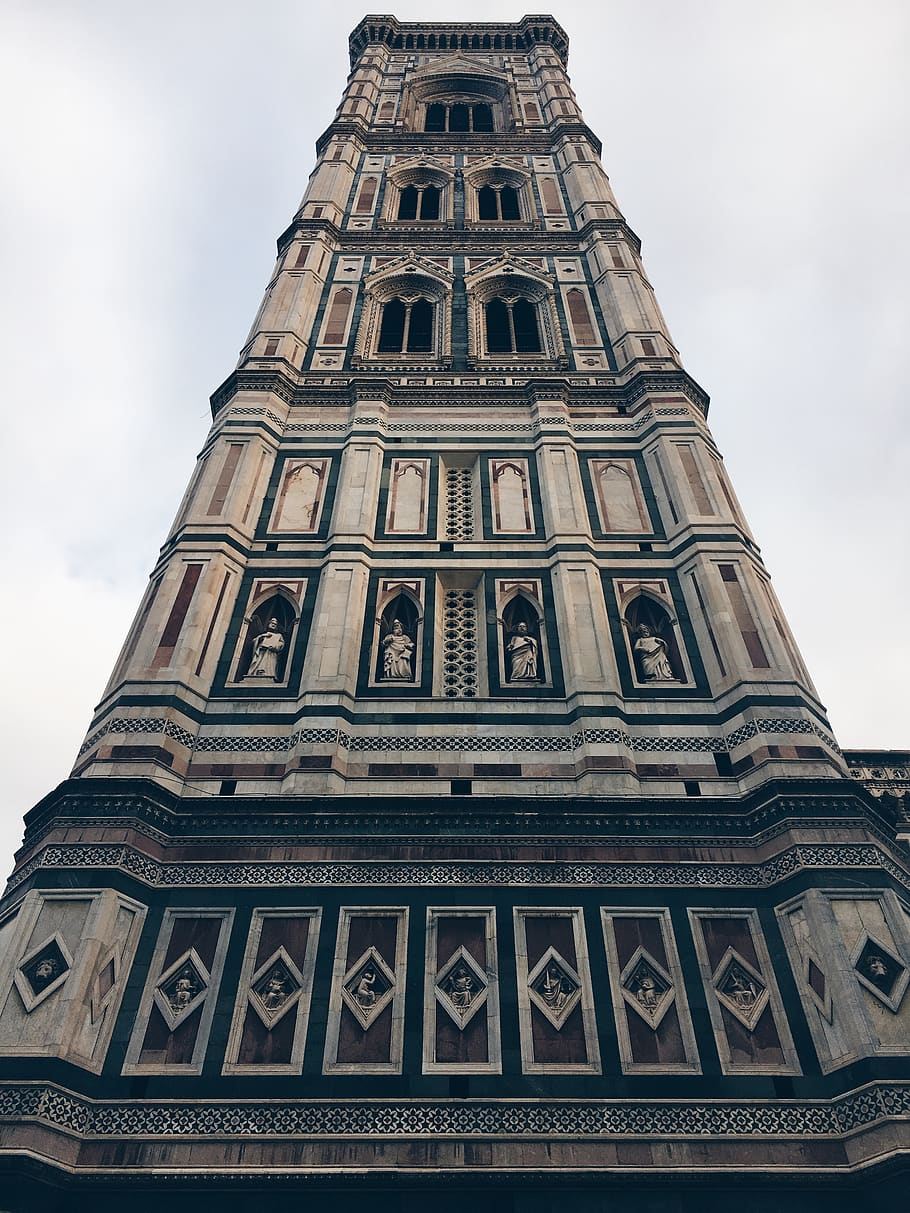 italia, firenze, campanile di giotto, architecture, bell tower, HD wallpaper
