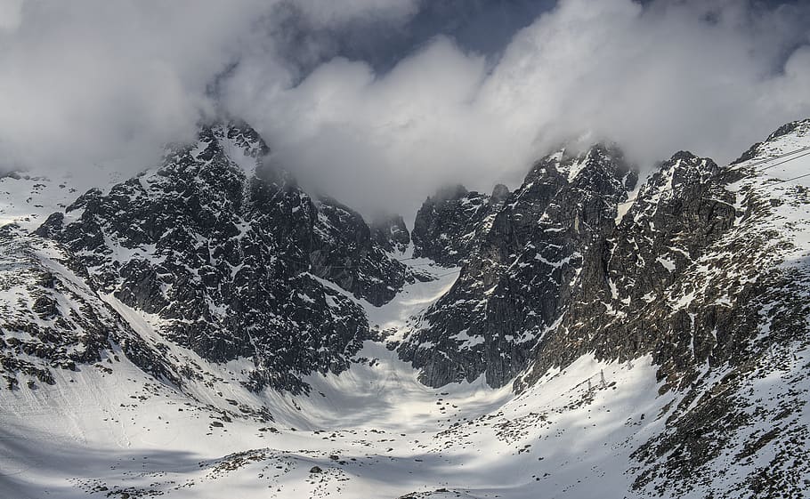 slovakia, snow, winter, cloud - sky, cold temperature, mountain HD wallpaper