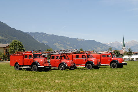 magirus, fire, oldtimer, mute, turntable ladder, fire truck HD wallpaper