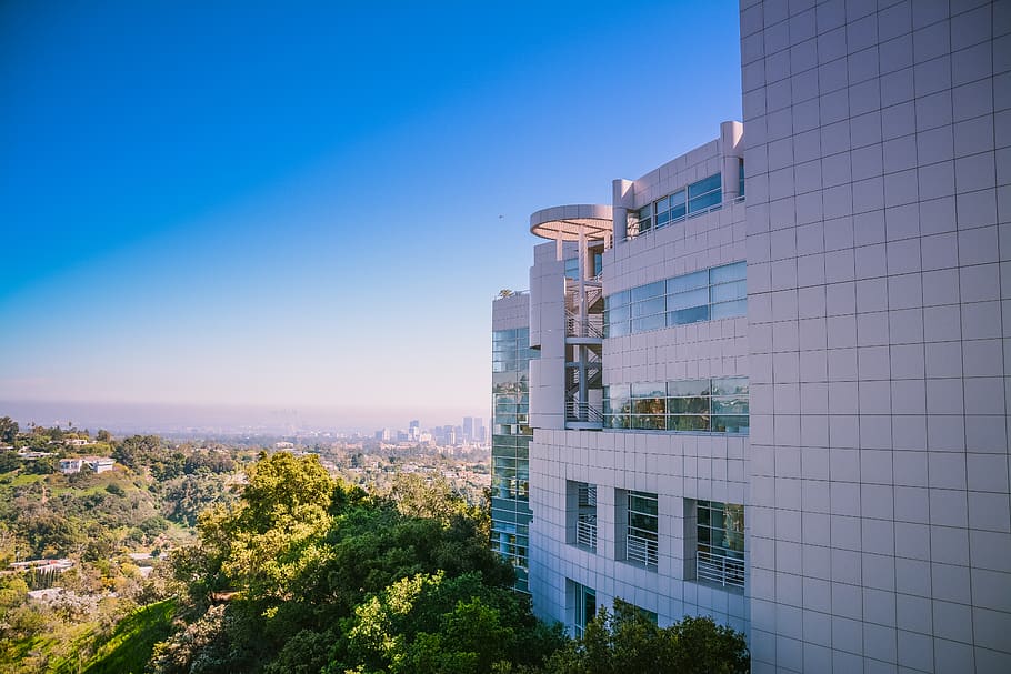 los angles, architecture, getty, structure, building exterior HD wallpaper