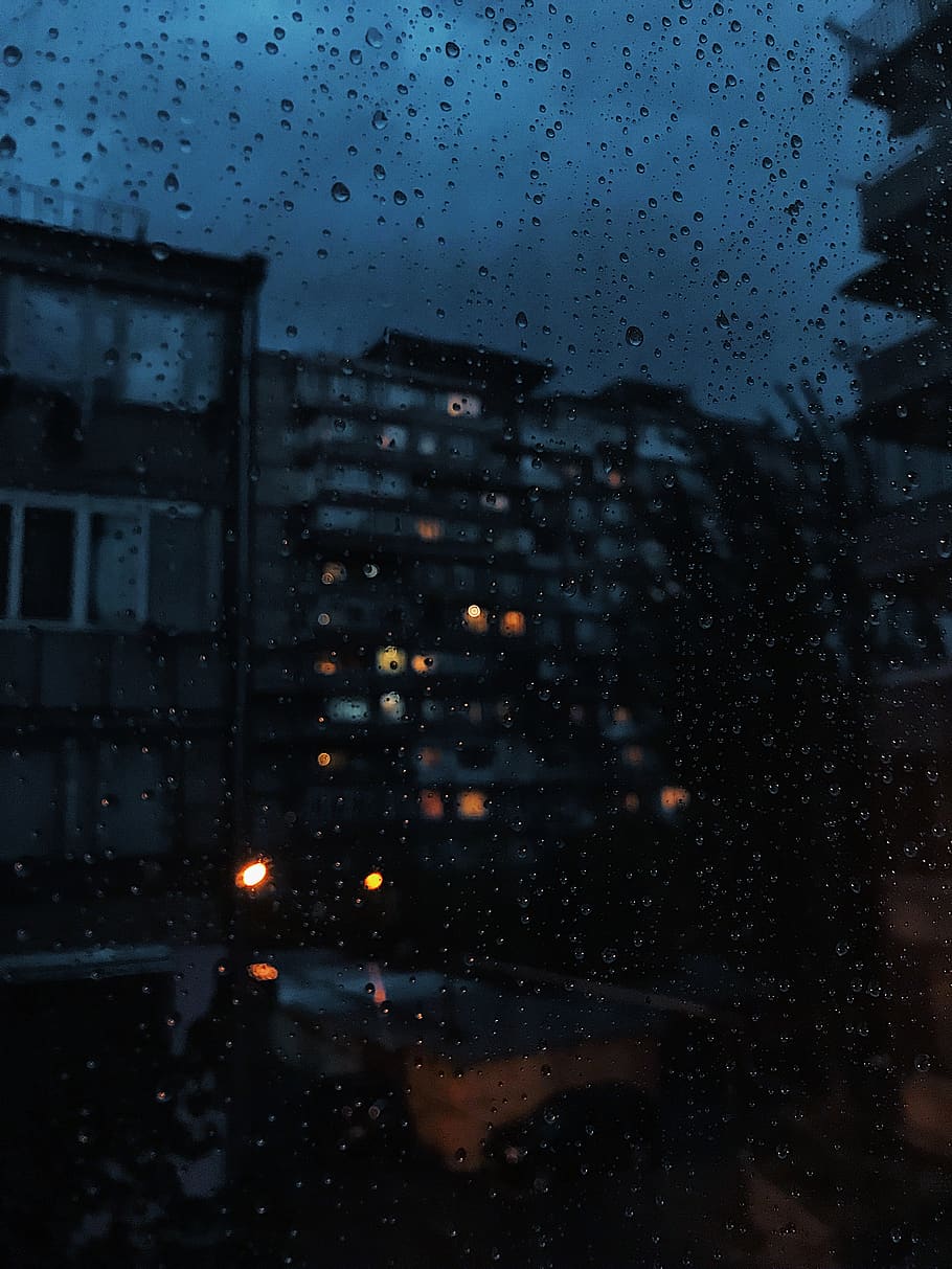 armenia, yerevan, 27 gabriel sundukyan st, rain, window, midnight, HD wallpaper