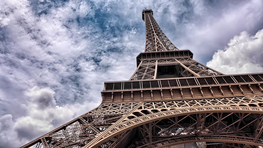 Eiffel Tower during Daytime, architecture, building, city, clouds HD wallpaper