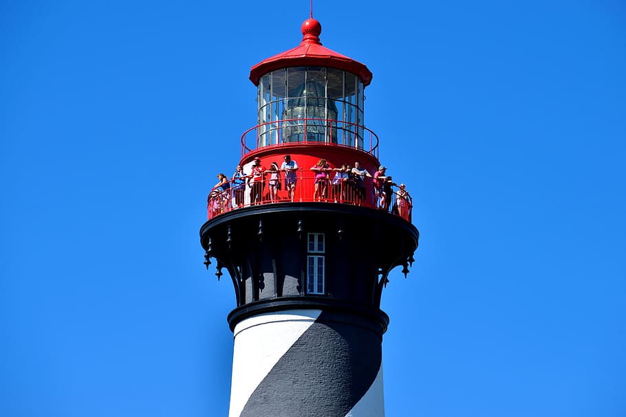 st, augustine, florida, lighthouse, beacon, tourism, sky, architecture HD wallpaper