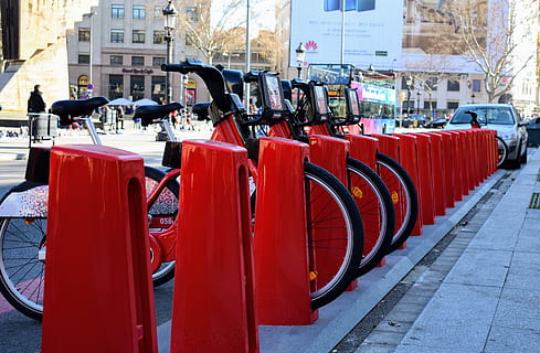 barcelona, bicycles, sharing, tr, share, bike, cycling, transportation HD wallpaper