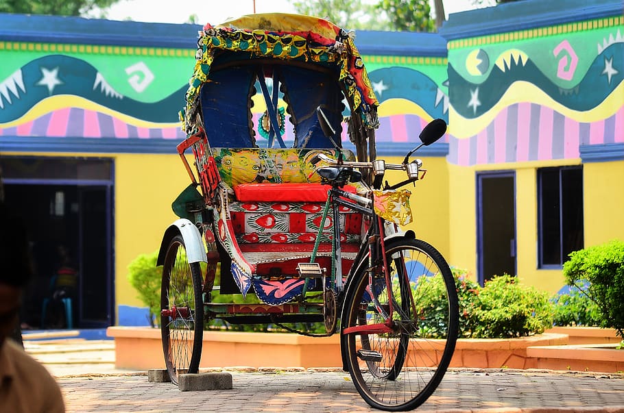 rickshaw, vehicles, cityscape, bangladesh, natural, beautiful