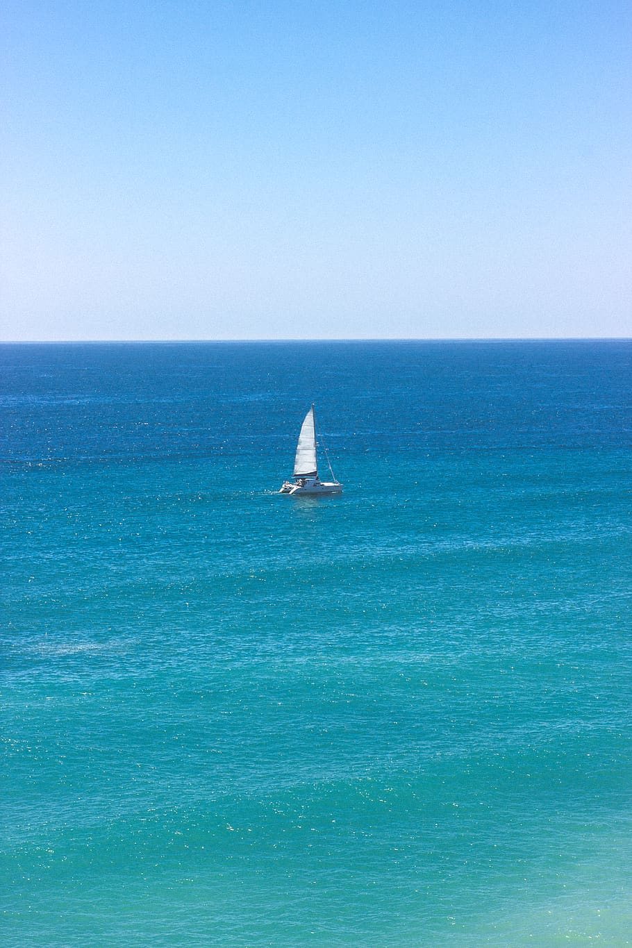 portugal, praia da marinha, boat, blue, sea, ocean, summer, HD wallpaper