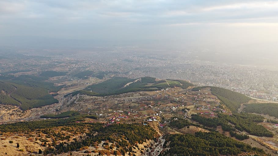 Aerial Photography of City, clouds, countryside, daylight, environment HD wallpaper