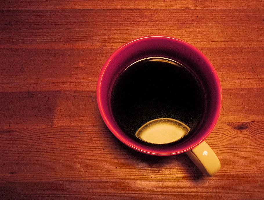 cup, coffee, wooden table, refreshment, drink, food and drink, HD wallpaper