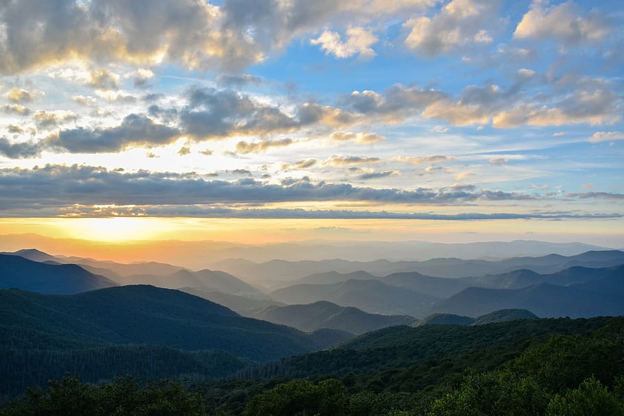 Blue Ridge Mountains, Appalachian Mountains, Asheville, Blue Ridge Parkway, HD wallpaper