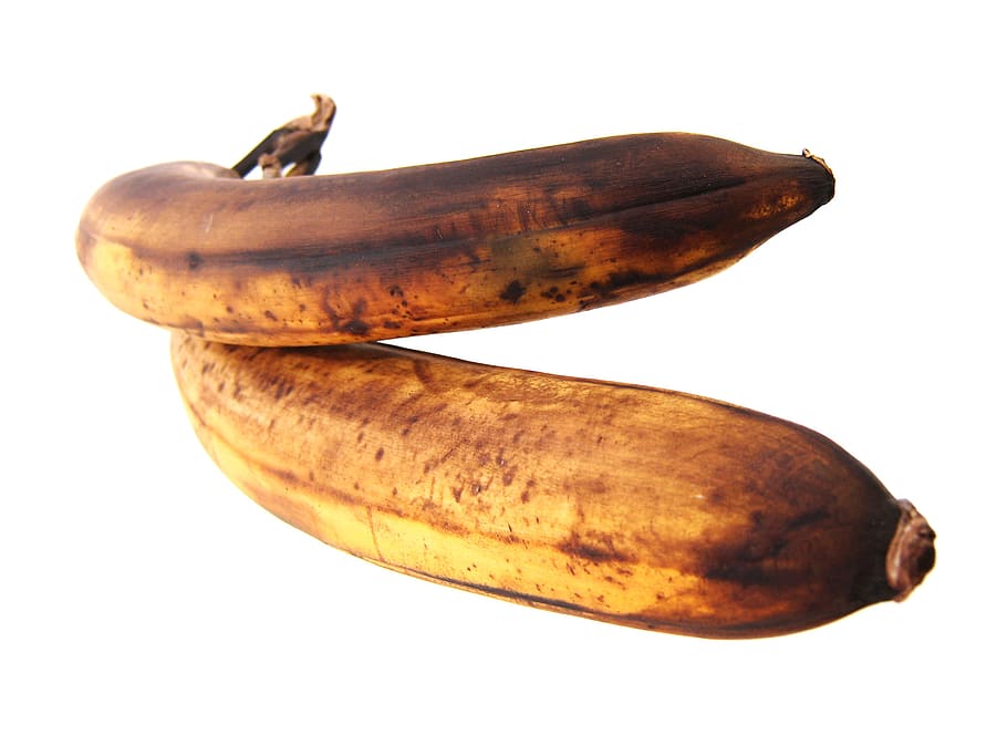 banana, bananas, rotten, old, fruit, bad, brown, isolated, dirty