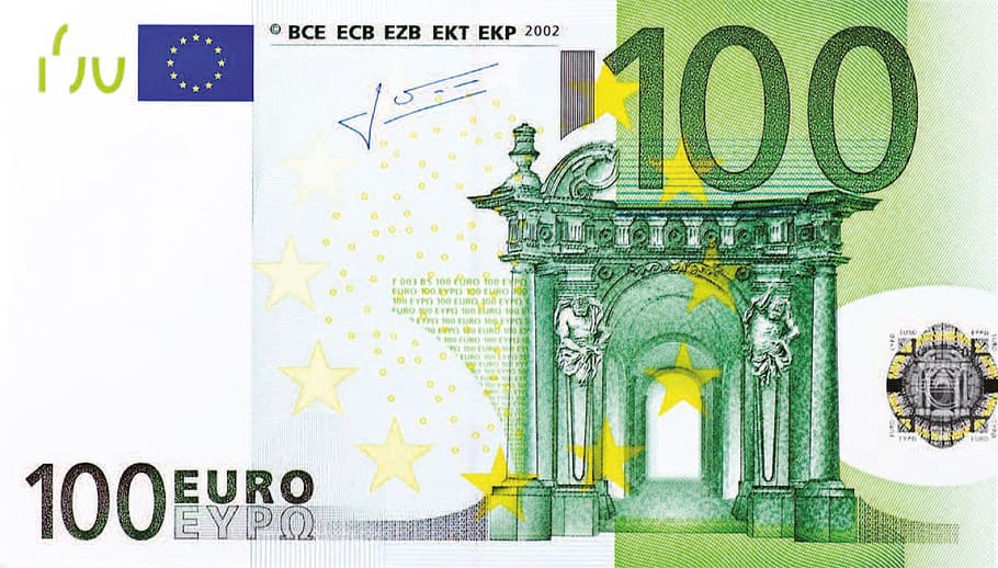 100 Euro Banknote, buy, cash, credit, currency, finance, investment, HD wallpaper