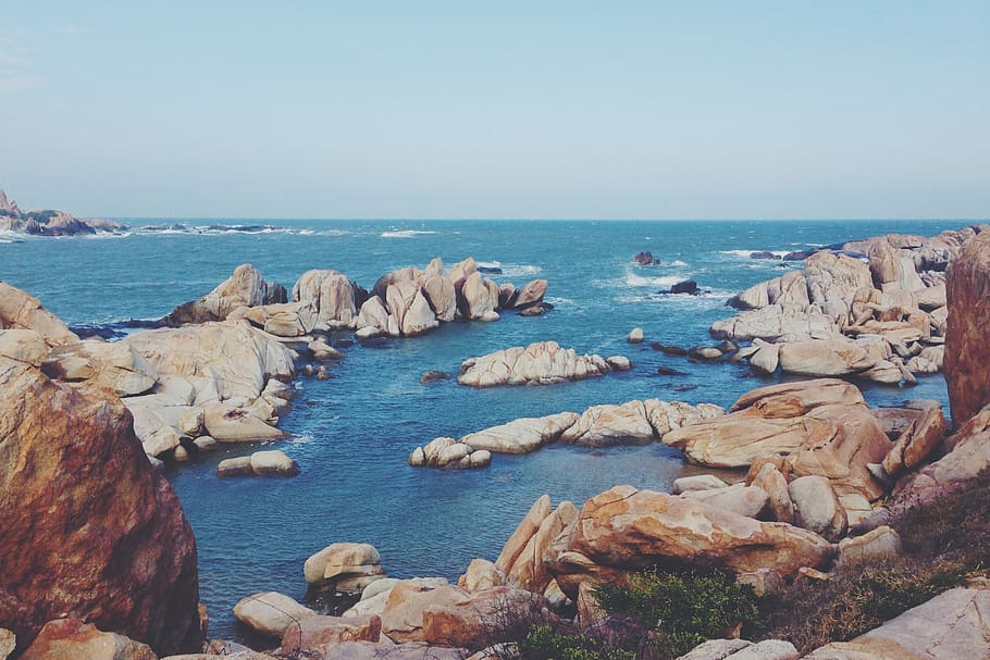 vietnam, wave, view, landscape, ocean, adventure, trip, summer HD wallpaper