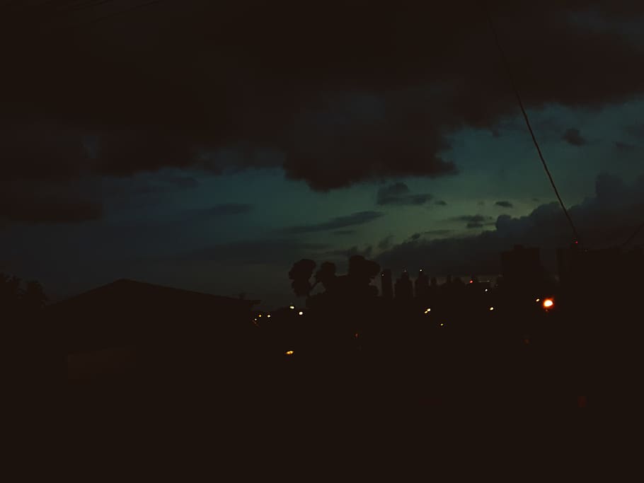 night, sky, dark, horizon, view, cloud - sky, building exterior HD wallpaper