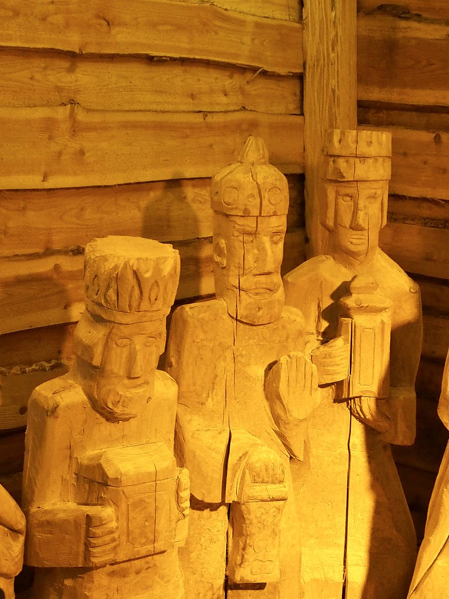 crib, hl, three kings, christmas, stall, wood, figures, carving, HD wallpaper