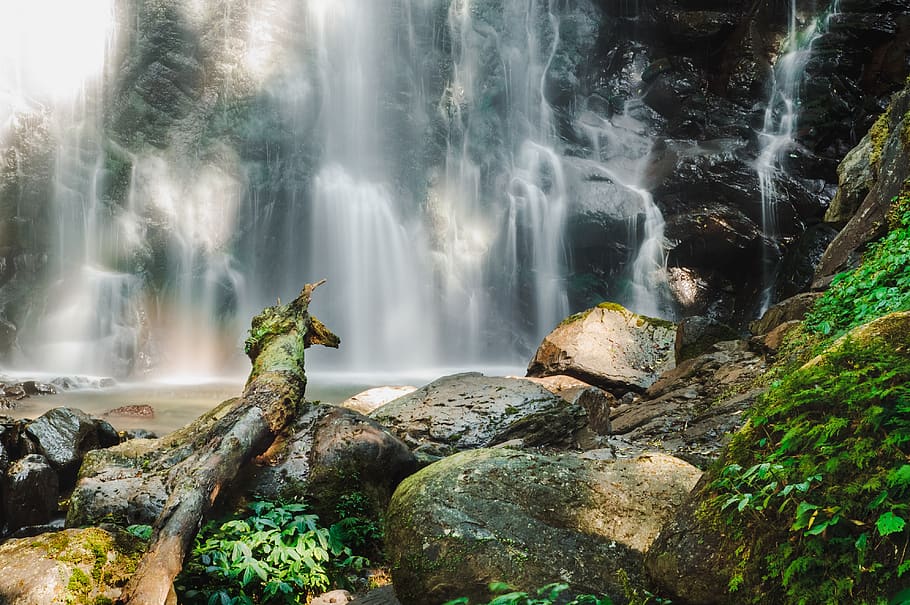 Time Lapse Photography of Waterfalls, beauty, cascade, environment HD wallpaper