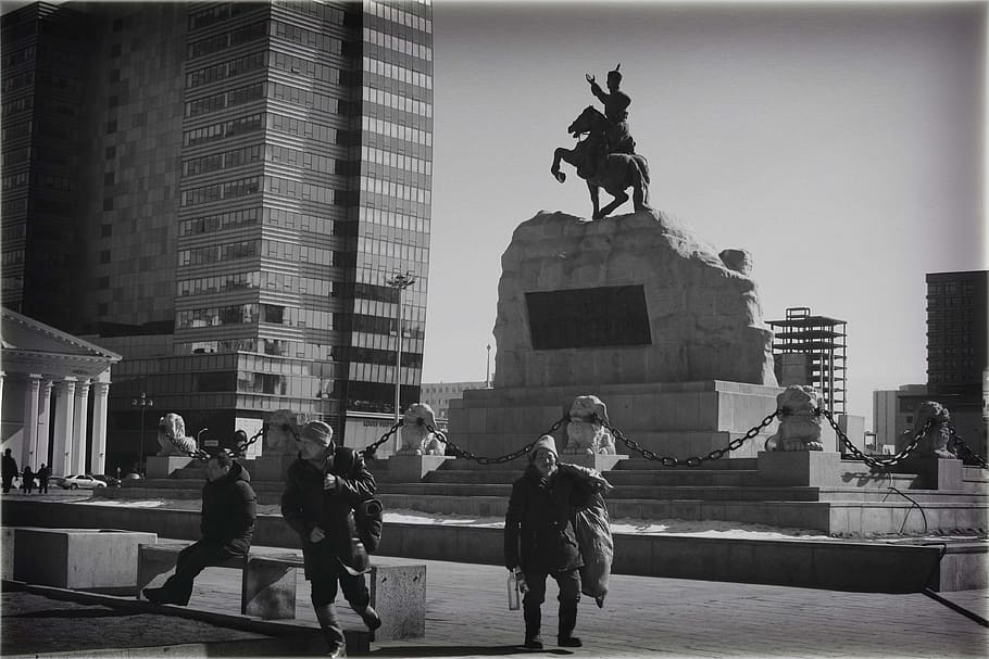 mongolia, man, ulaanbaatar, temple, horse, city, sukhbaatar HD wallpaper