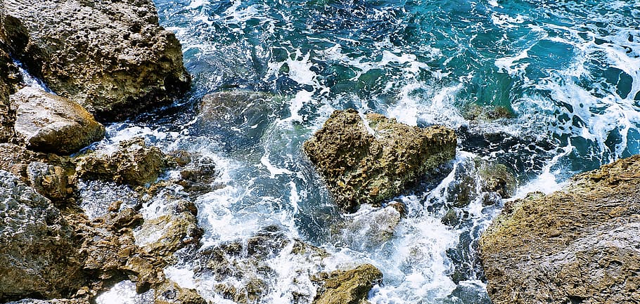 outdoors, ocean, water, nature, sea, sea waves, rock, promontory HD wallpaper